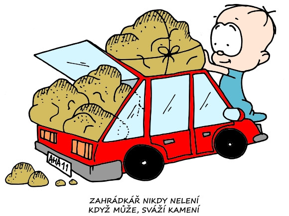 Kamení se valí do zahrady
